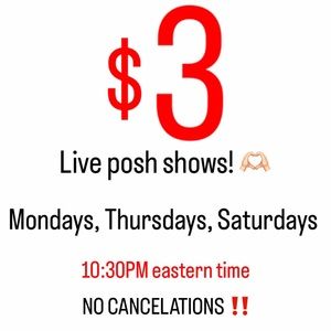 $3 shows, 3 times a week!